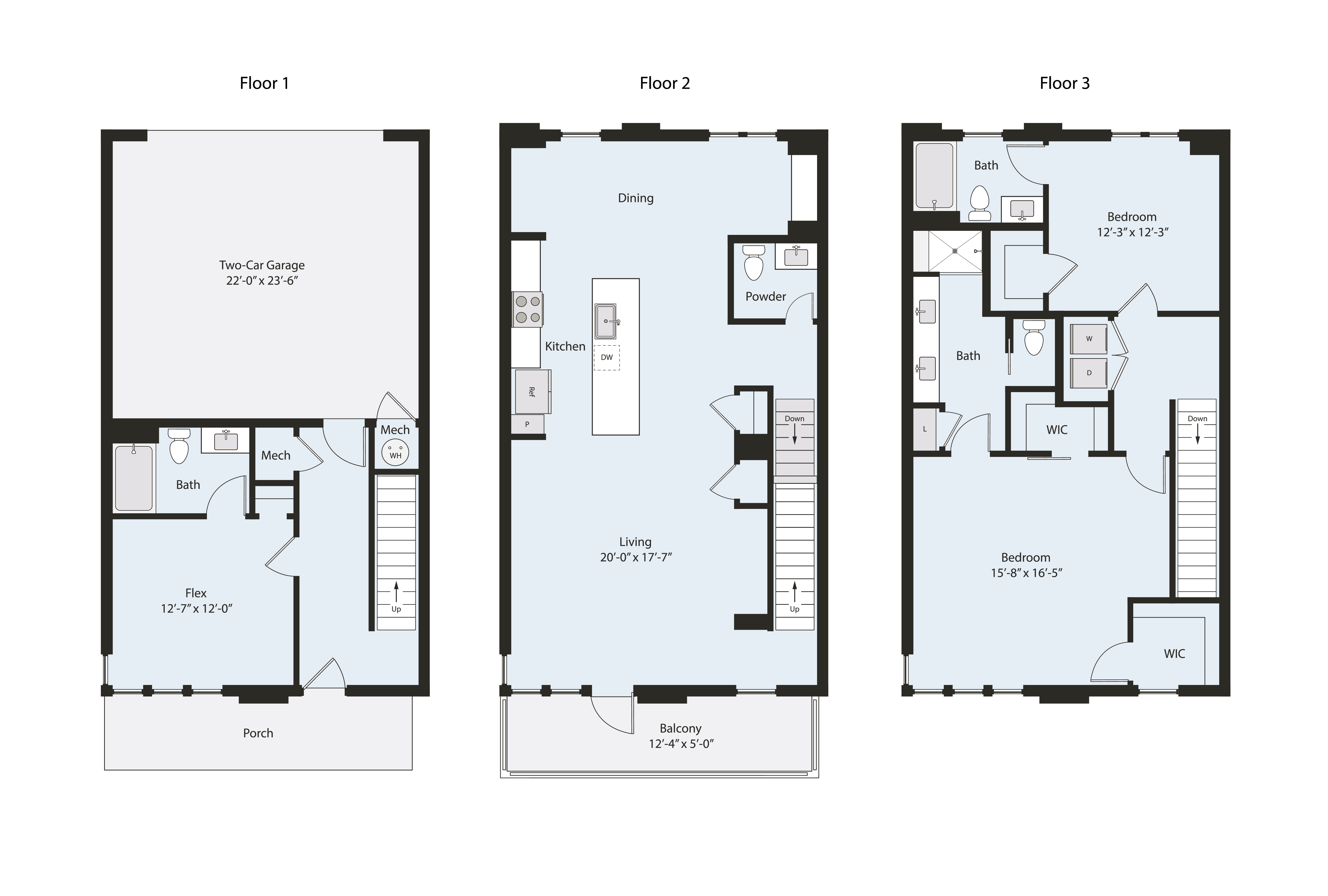 Floor plan layout diagram for THA.1